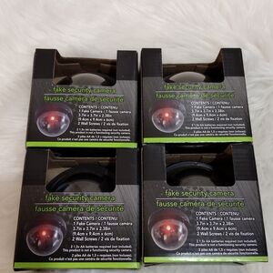 4 Pcs Fake Security Camera with Red Light